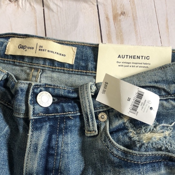 Gap butterfly embroidered jeans size 25 NWT - Picture 11 of 12